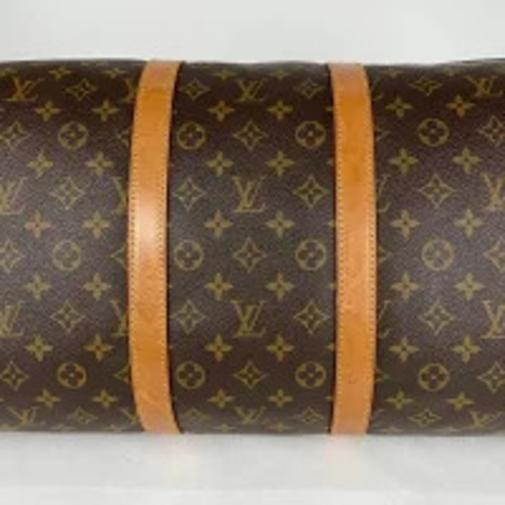 Louis Vuitton Keepall Bandoulire Travel Business Trip Boston Bag Monogram Brown - Picture 2 of 6